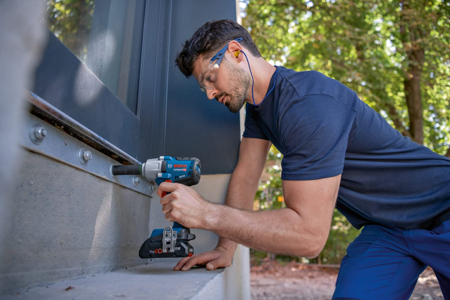 Bosch Professional GDS 18V-450 HC Akku-Drehschlagschrauber – 18V, 450 Nm, inkl. 2x 5.0Ah Akkus, Schnellladegerät & L-BOXX