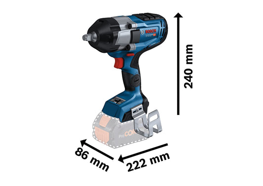 Bosch Professional GDS 18V-1000 BITURBO Akku-Drehschlagschrauber – 18V, 1000 Nm, inkl. 2x ProCORE 18V 8.0Ah Akkus, Bluetooth-Modul GCY 42, Schnellladegerät, L-BOXX