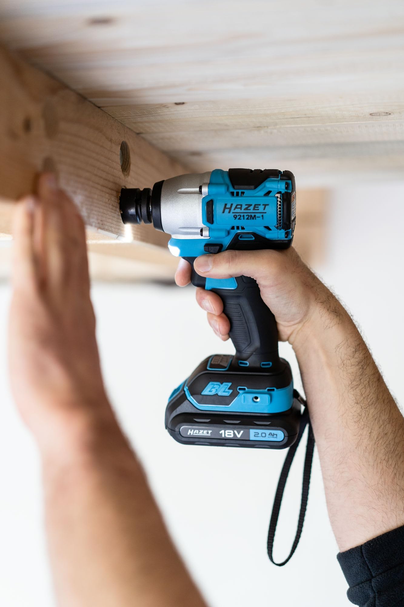 HAZET 9212M-1 Mini Akku-Schlagschrauber Set – 1/2" Vierkant, 3-teilig, bürstenlos, 3 Leistungsstufen