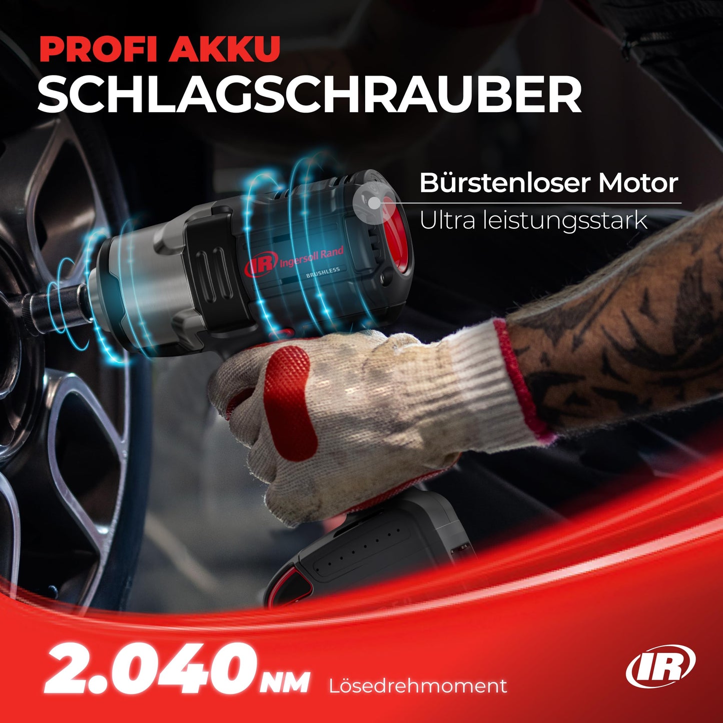 Ingersoll-Rand W7172-K22B-EU 3/4" Akku-Schlagschrauber – 20V, 2x 5,0Ah Akkus & Ladegerät im Koffer