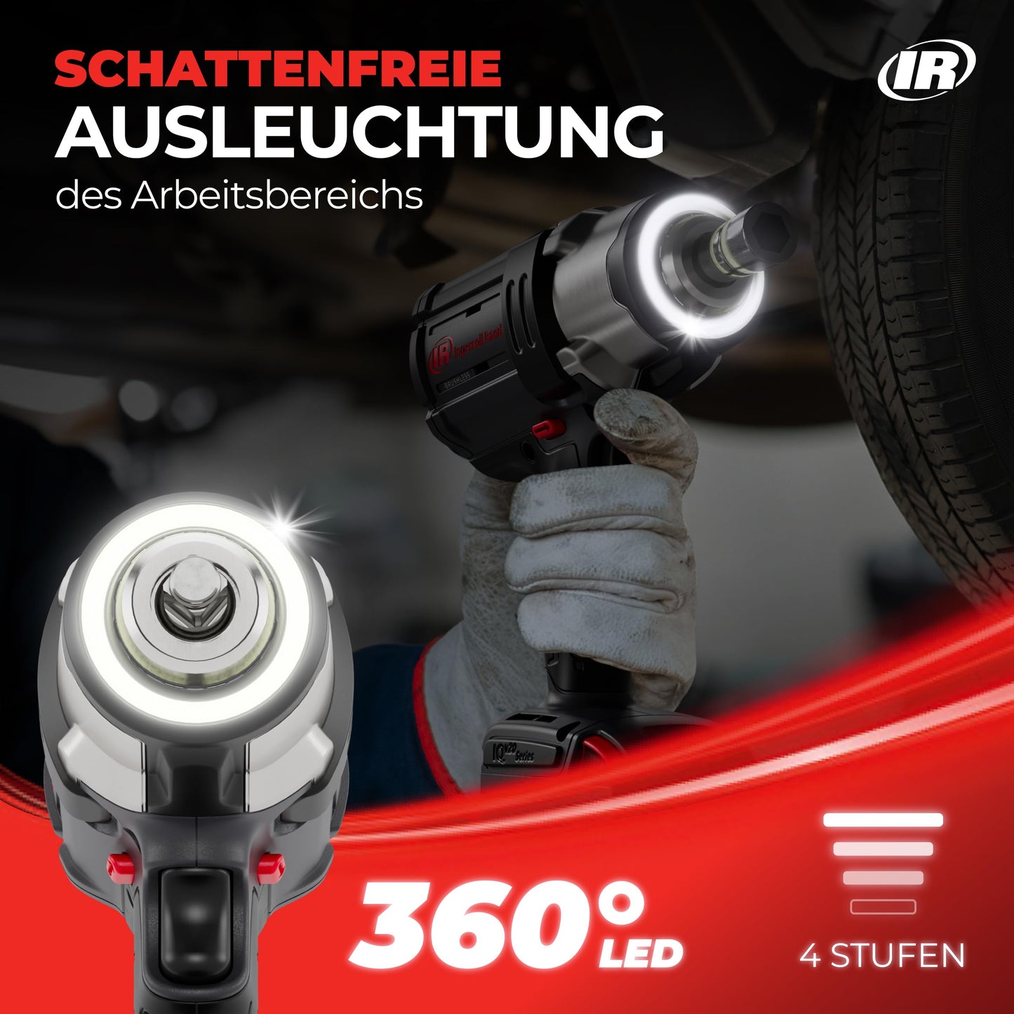 Ingersoll-Rand W7172-K22B-EU 3/4" Akku-Schlagschrauber – 20V, 2x 5,0Ah Akkus & Ladegerät im Koffer